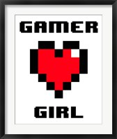 Framed Gamer Girl  - White