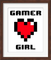 Framed Gamer Girl  - White