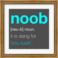 Framed Noob - Gray and Cyan