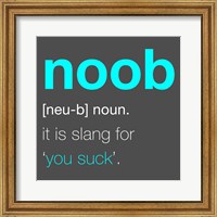 Framed Noob - Gray and Cyan