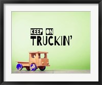 Framed Keep On Truckin' Green