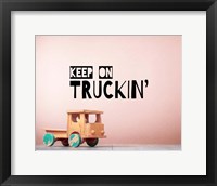 Framed Keep On Truckin' Brown