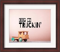 Framed Keep On Truckin' Brown