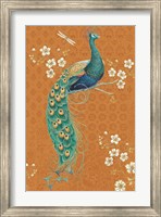 Framed Ornate Peacock IX Spice