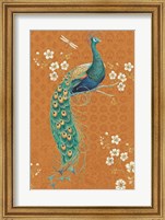 Framed Ornate Peacock IX Spice