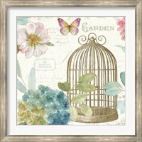 Framed Rainbow Seeds Floral Birdcage III v2