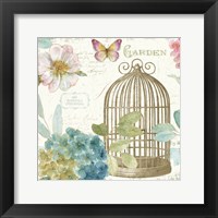 Framed Rainbow Seeds Floral Birdcage III v2