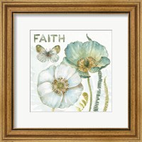 Framed 'My Greenhouse Flowers Faith' border=
