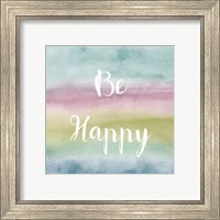 Framed 'Rainbow Seeds Painted Pattern XIV Cool Happy' border=