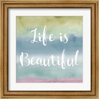 Framed 'Rainbow Seeds Painted Pattern XIV Cool Life' border=