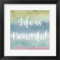 Framed 'Rainbow Seeds Painted Pattern XIV Cool Life' border=