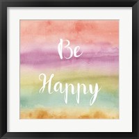Framed 'Rainbow Seeds Painted Pattern XIV Happy' border=