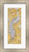 Framed Color my World Ornate Peacock II Gold
