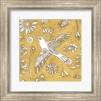 Framed Color my World Nordic Woodcut I Gold