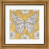 Framed Color my World Butterfly I Gold