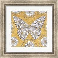 Framed Color my World Butterfly I Gold
