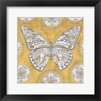 Color my World Butterfly I Gold Framed Print