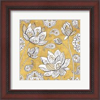 Framed Color My World Lotus I Gold