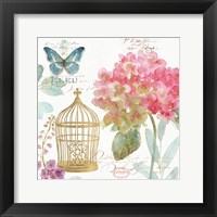 Framed 'Rainbow Seeds Floral Birdcage II' border=