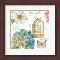 Framed 'Rainbow Seeds Floral Birdcage III' border=