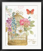 Framed Rainbow Seeds Romantic Birdcage II