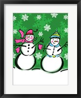 Framed Silly Snowmen V