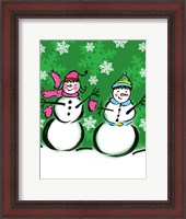 Framed Silly Snowmen V