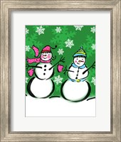 Framed Silly Snowmen V