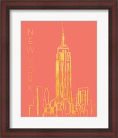 Framed New York on Coral