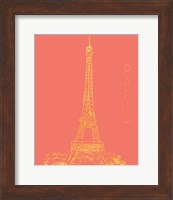 Framed Paris on Coral