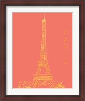 Framed Paris on Coral