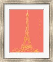 Framed Paris on Coral