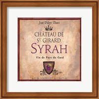 Framed 'Still Life Wine Label Square VII' border=