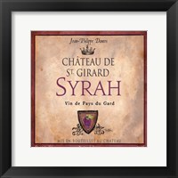 Framed 'Still Life Wine Label Square VII' border=