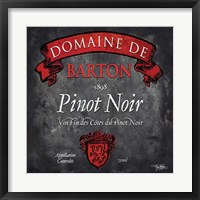 Framed Still Life Wine Label Square VIII