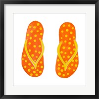 Framed Polka Dot Flip Flops III