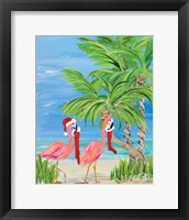 Flamingo Christmas I Framed Print