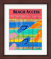 Framed Colorful Beach Access