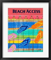 Framed Colorful Beach Access