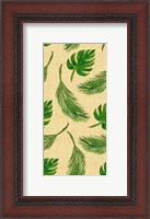 Framed Palms On Linen Pattern