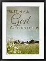 Framed Trust in God