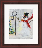 Framed Jolly Snowman