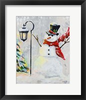 Framed Jolly Snowman