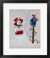 Framed Jolly Snow Woman