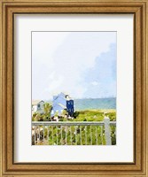 Framed Watercolor Coastal Cottage