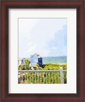 Framed Watercolor Coastal Cottage