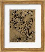 Framed Leaf Scroll I