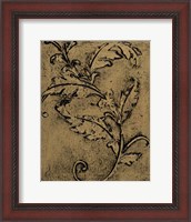 Framed Leaf Scroll I