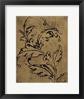Leaf Scroll II Framed Print