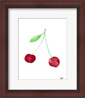Framed Two Cherries I